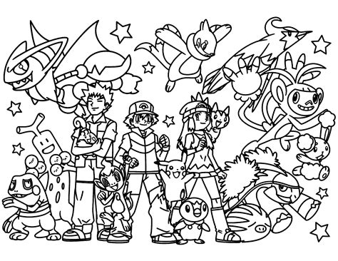 417 Pokemon Characters Coloring Pages